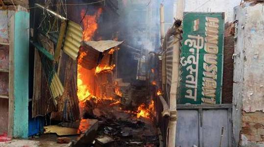At least 62 people were injured and 55 shops burned during communal violence in Chhapra last August. Photo credit: IANS At least 62 people were injured and 55 shops burned during communal violence in Chhapra last August. Photo credit: IANS