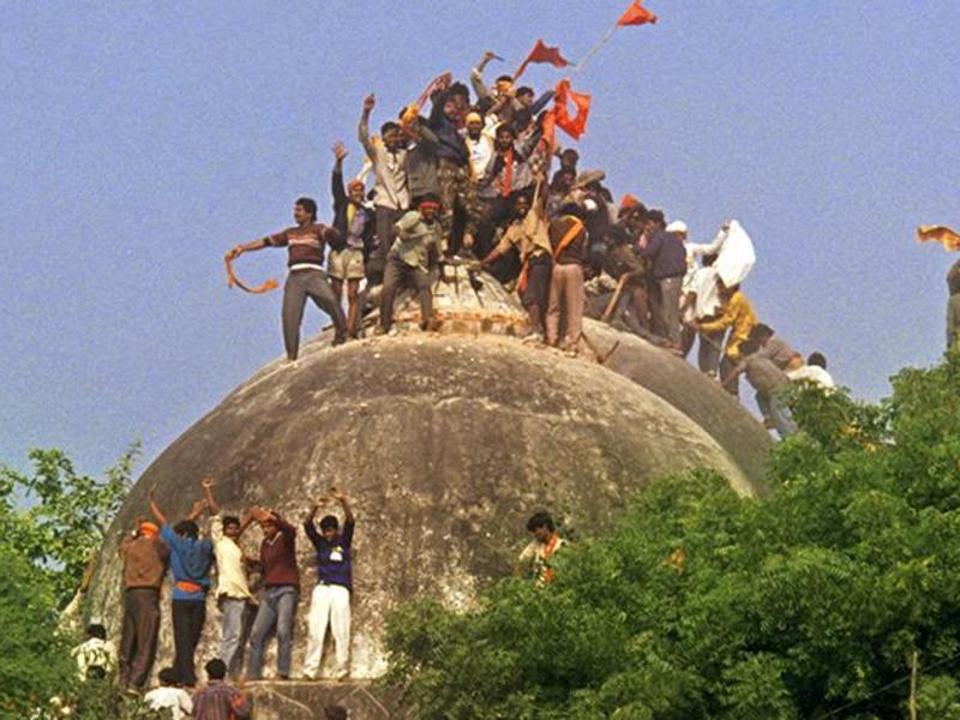 'They took advantage of the Supreme Court not defining what symbolic karseva meant and brought hordes of people, with implements such as crowbars, to Ayodhya and pulled down the Babri Masjid'. Photo credit: HT 'They took advantage of the Supreme Court not defining what symbolic karseva meant and brought hordes of people, with implements such as crowbars, to Ayodhya and pulled down the Babri Masjid'. Photo credit: HT