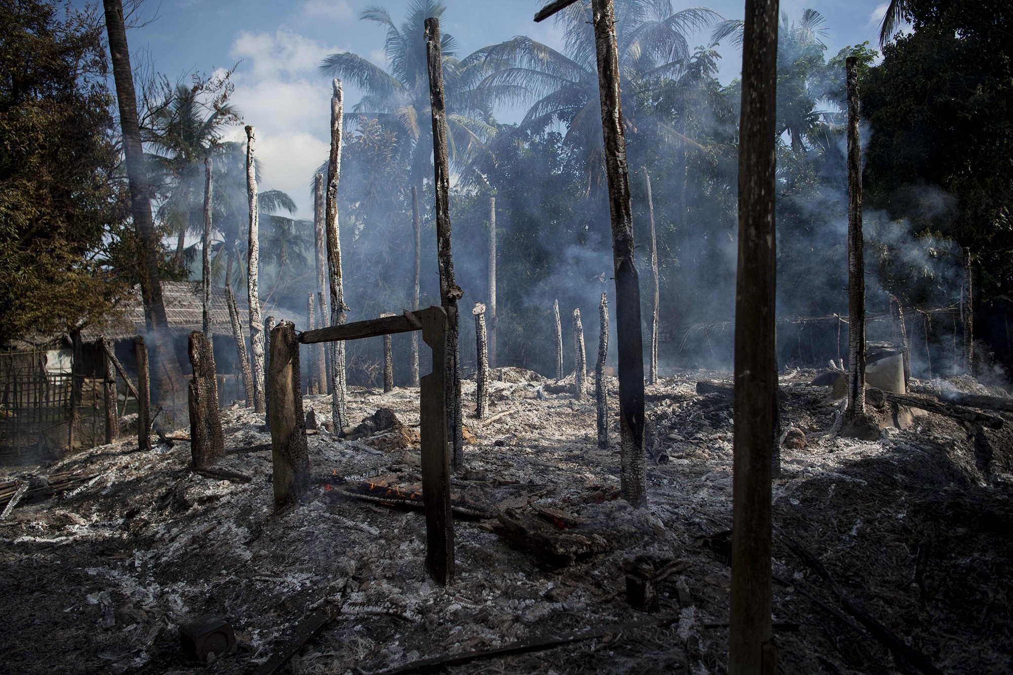 In Myanmar's Rakhine, entire Rohingya villages have been burnt to ground. Photo credit: AFP In Myanmar's Rakhine, entire Rohingya villages have been burnt to ground. Photo credit: AFP
