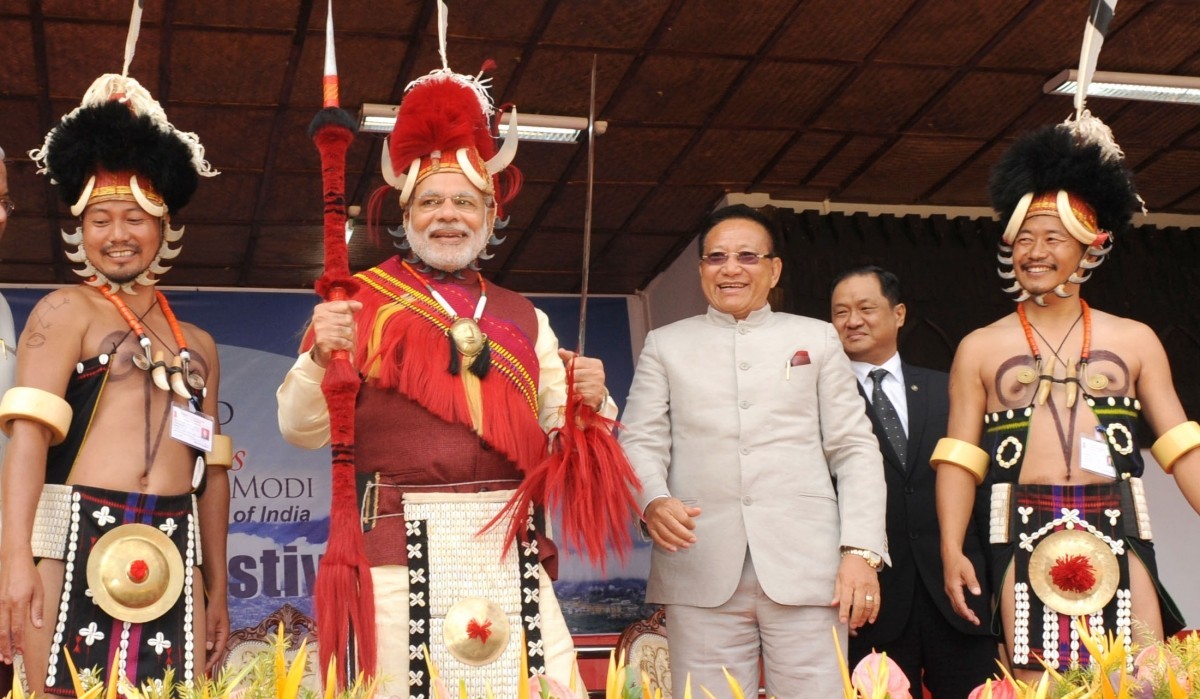 नगालैंड में एक आयोजन में प्रधानमंत्री नरेंद्र मोदी नगालैंड में एक आयोजन में प्रधानमंत्री नरेंद्र मोदी