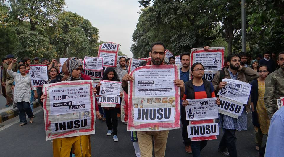 File Photo: JNU student union protest. Image credit: Samim Asgor Ali File Photo: JNU student union protest. Image credit: Samim Asgor Ali